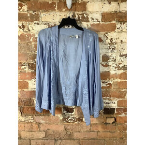 Cool Change open front Embellished cardigan size S Boho Coastal Grandma
